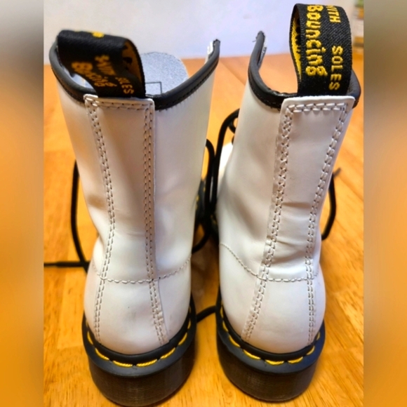 Dr. Martens White Lace Up Boots - Picture 7 of 8
